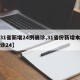 【31省新增24例确诊,31省份新增本土确诊24】